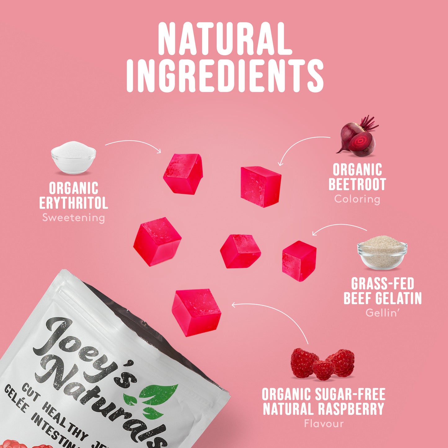 Natural Raspberry Flavour Jelly