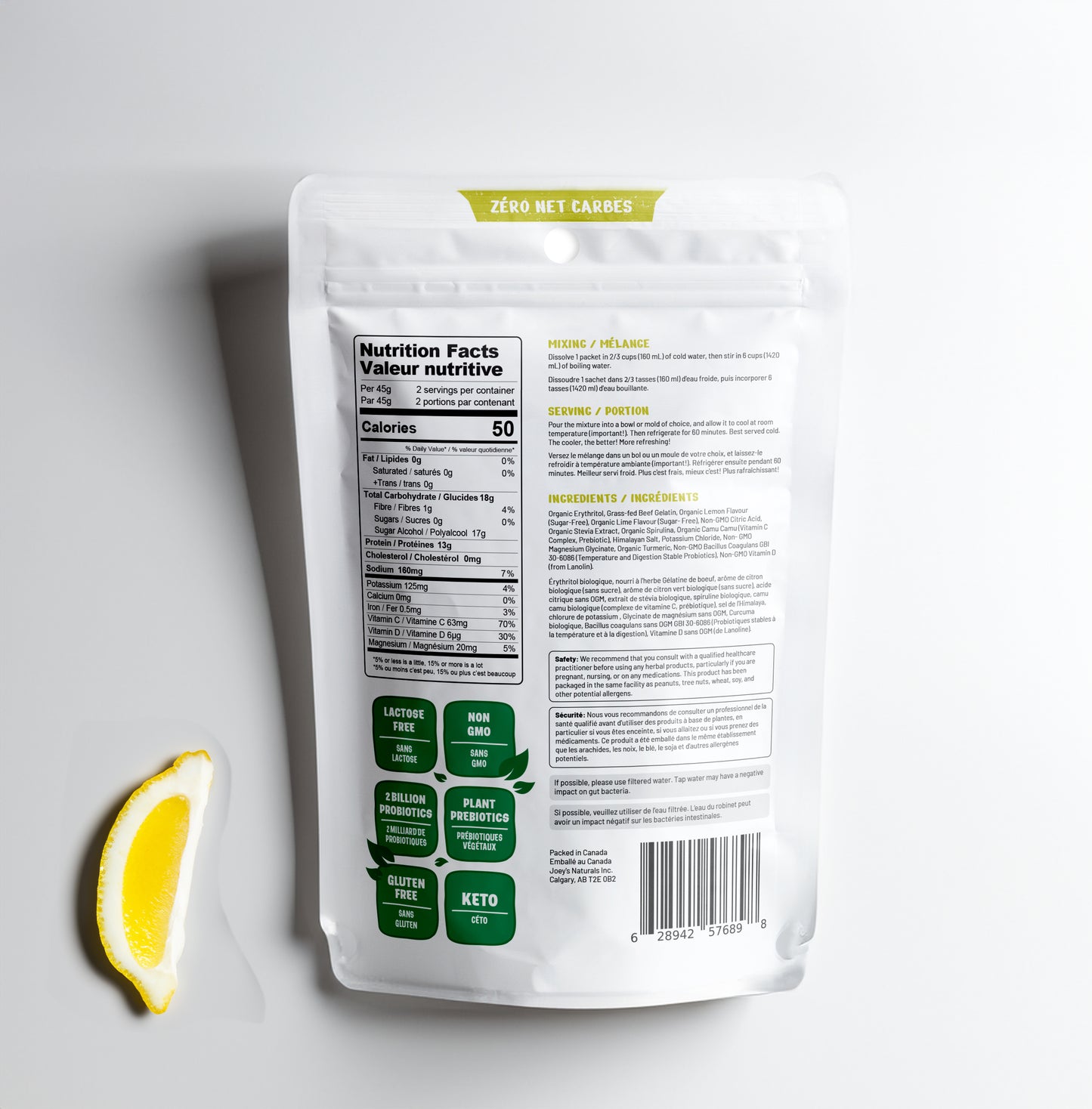 Natural Lemon Lime Flavour Jelly